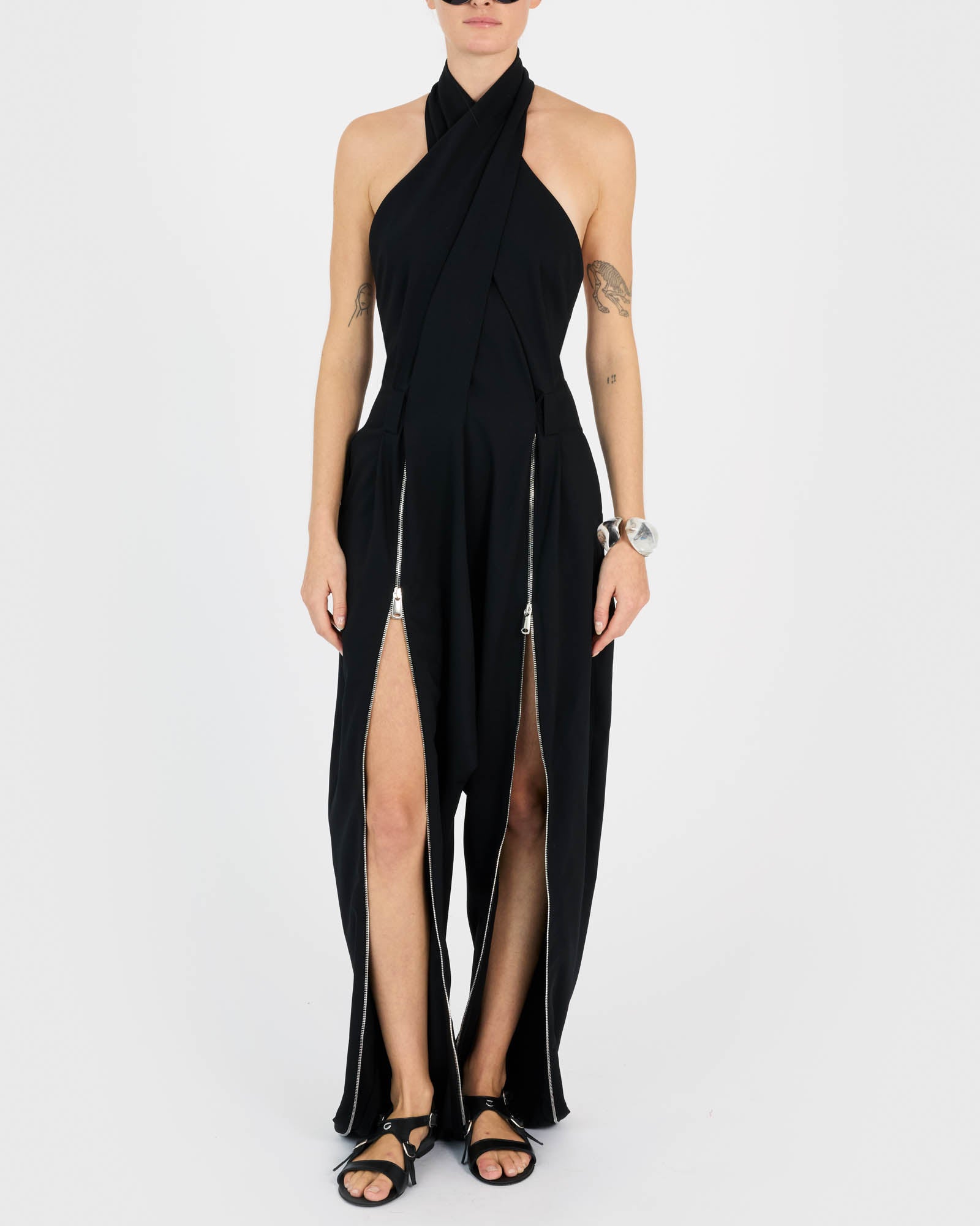 Double Zipped Sarouel Jumpsuit