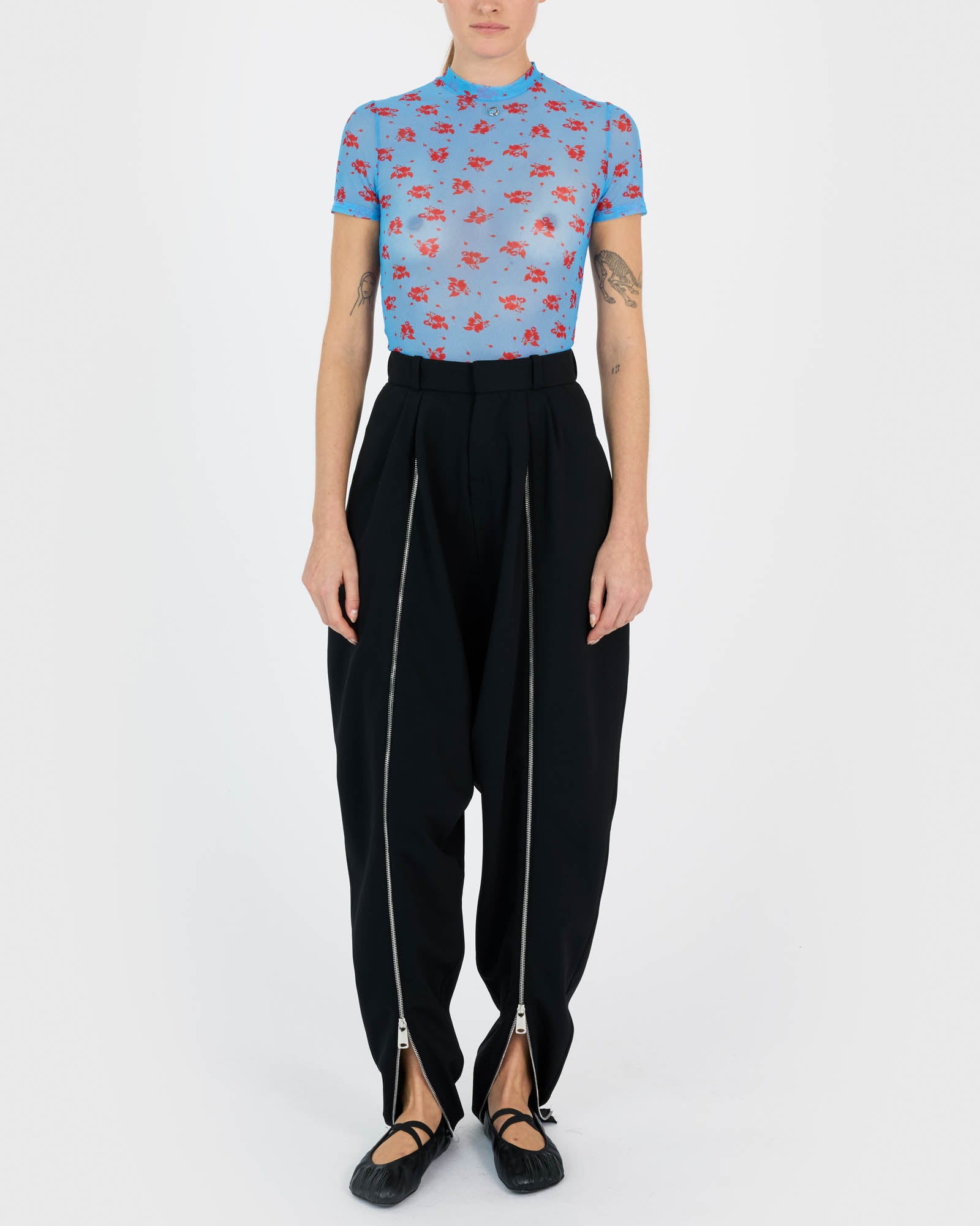 Double Zipped Sarouel Pant