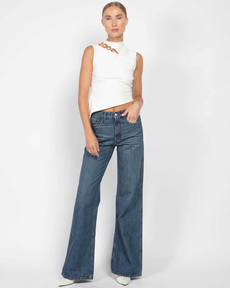 Wide Leg Denim Pants