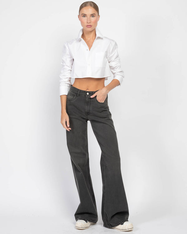 Wide Leg Denim Pants