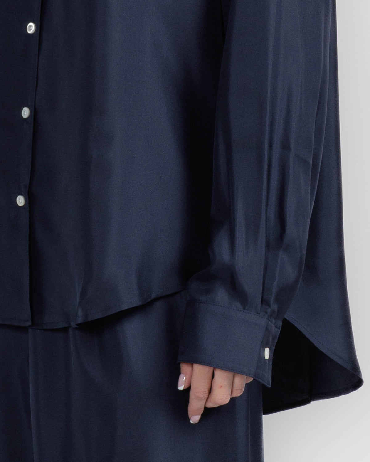 Notched Long Sleeve Shirt