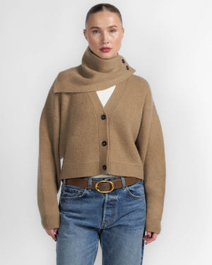 Derios Cardigan With Scarf