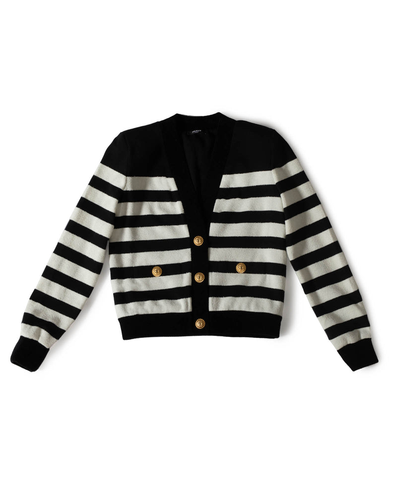 Stripe Jersey Cardigan