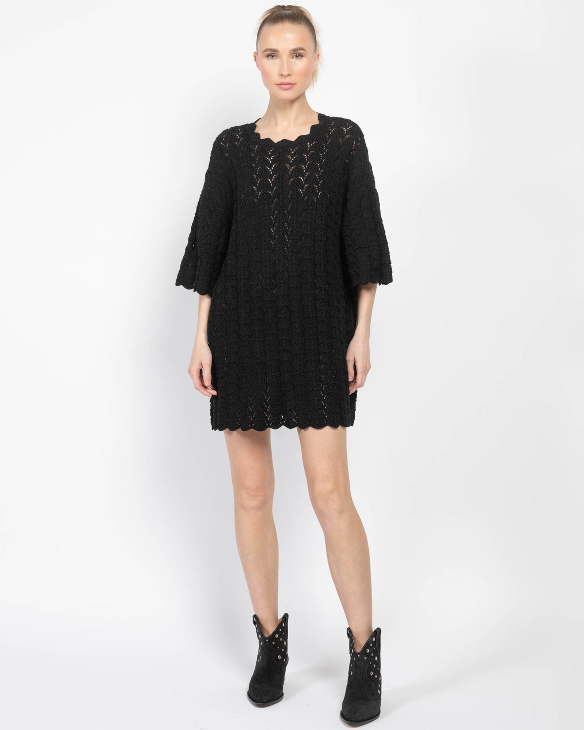 white christmas dresses LOULOU STUDIO Doni Short Sleeve Dress