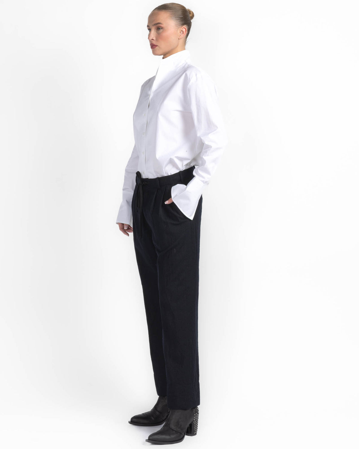 Tucked Tapered Pants
