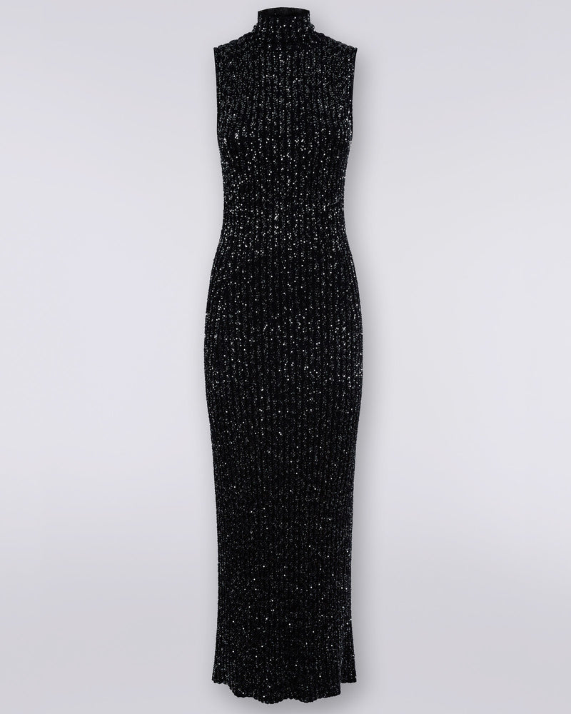 Sequin Ribbed Dress
