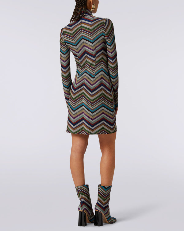 Long Sleeve Zigzag Dress