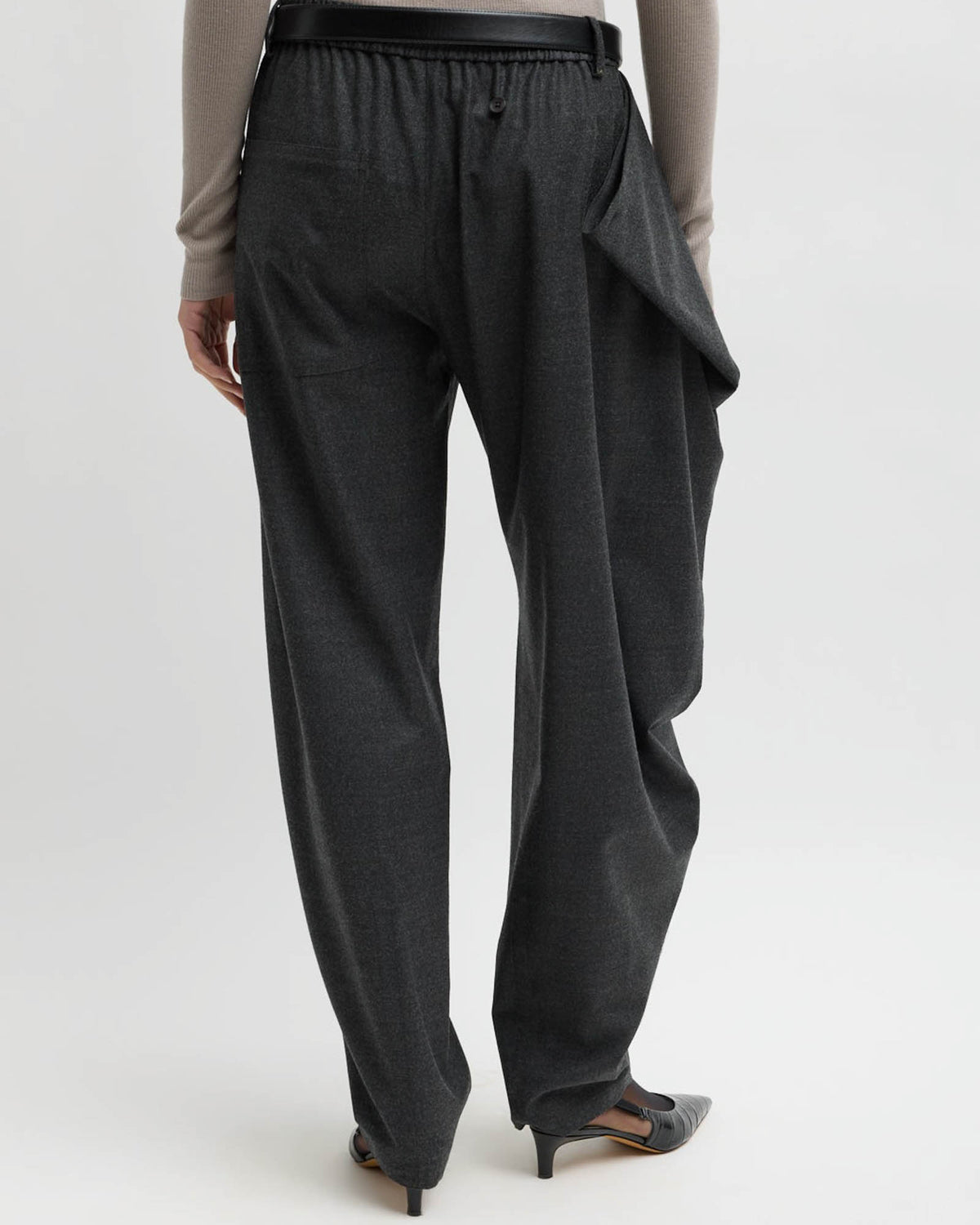 Flannel Side Drape Pant
