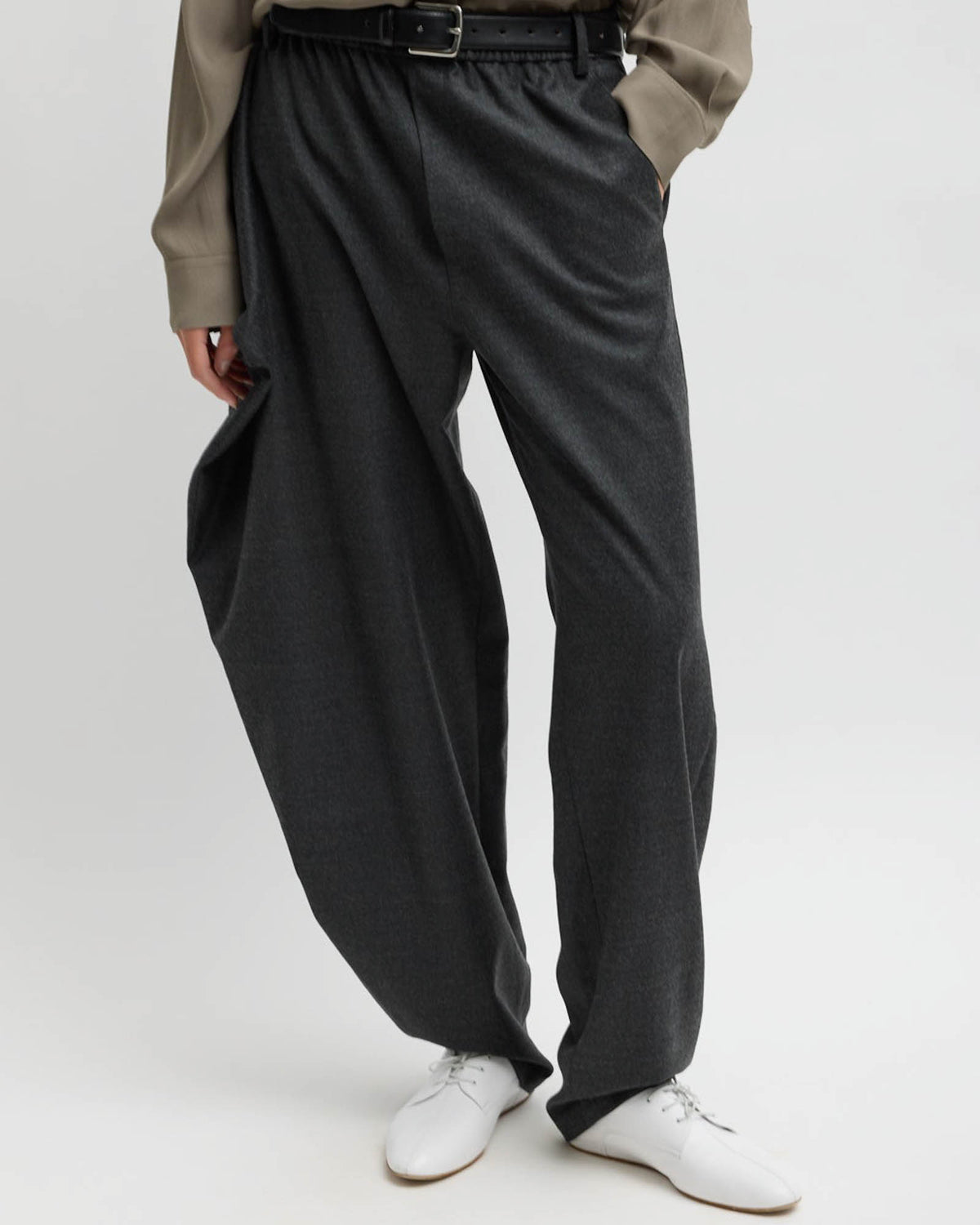Flannel Side Drape Pant