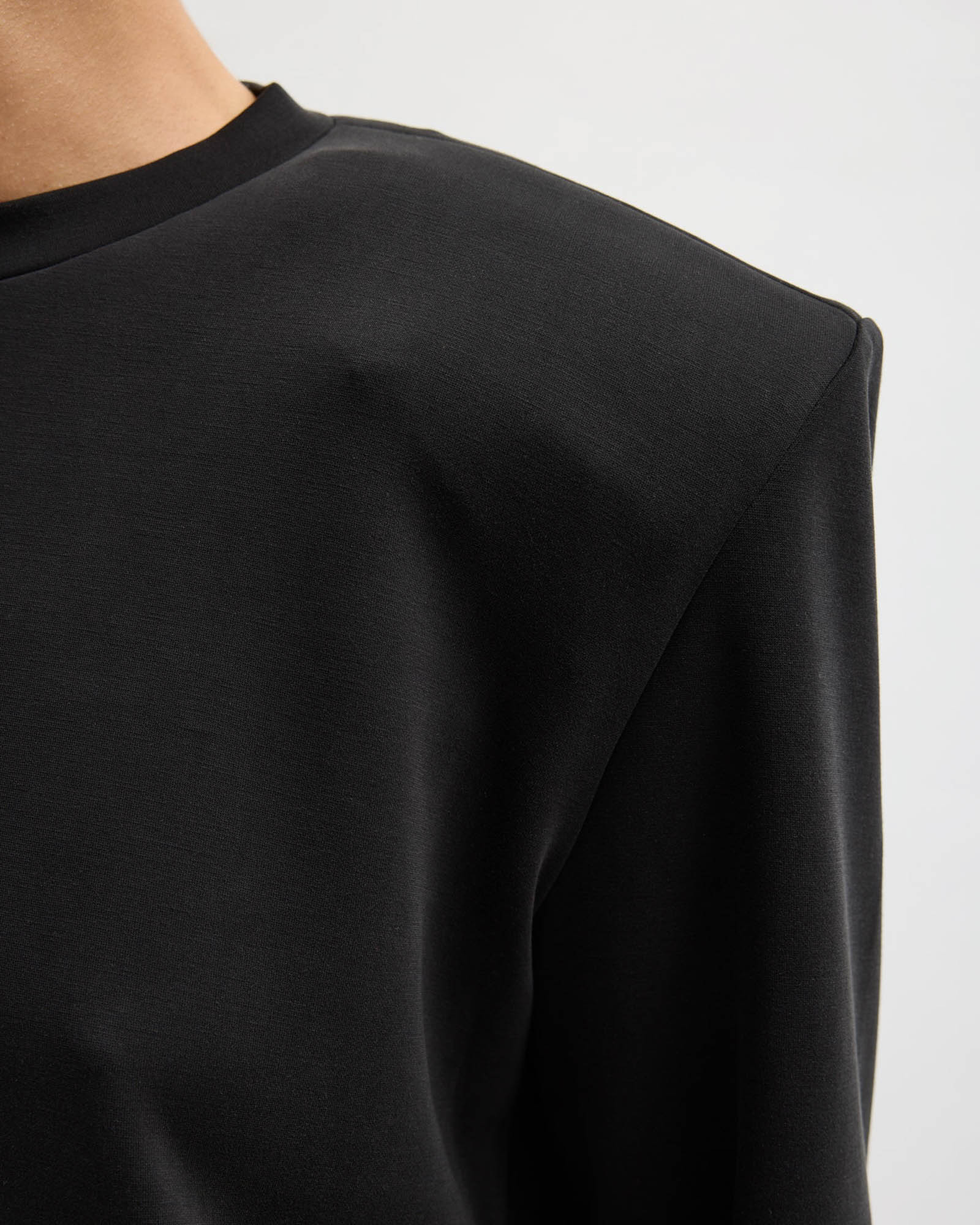 Removable Shoulder Pad Sweater