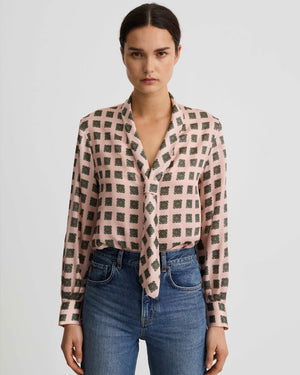 V-Necktie Blouse