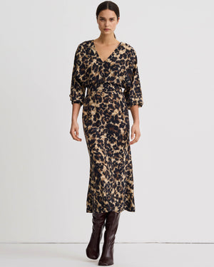 V-Neck Flounce Dress