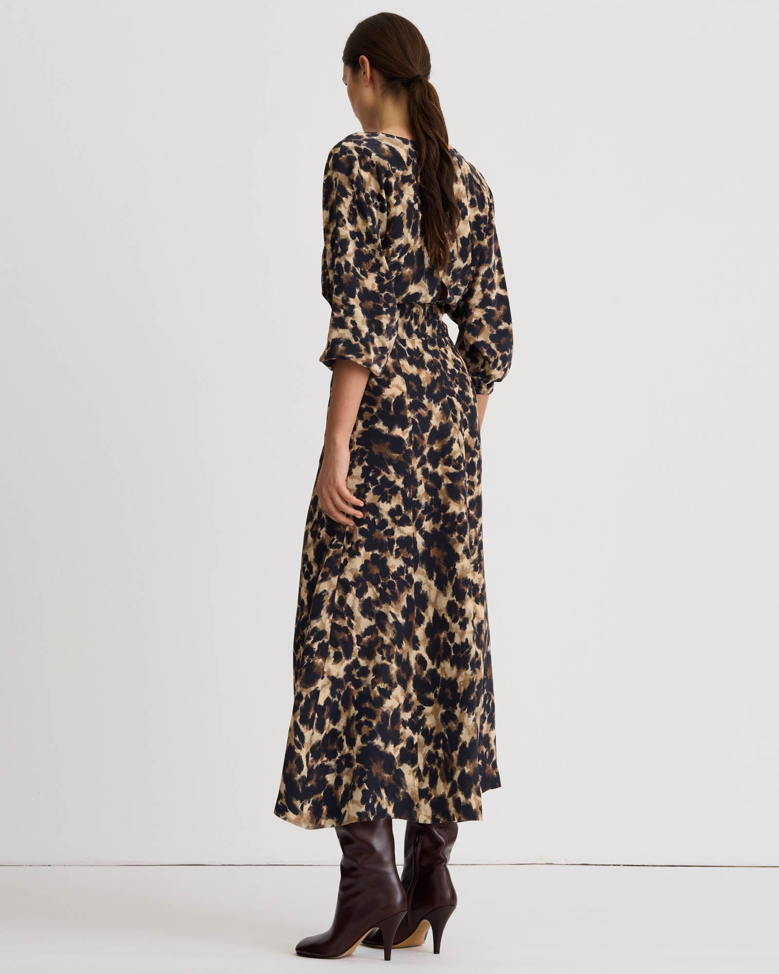 V-Neck Flounce Dress