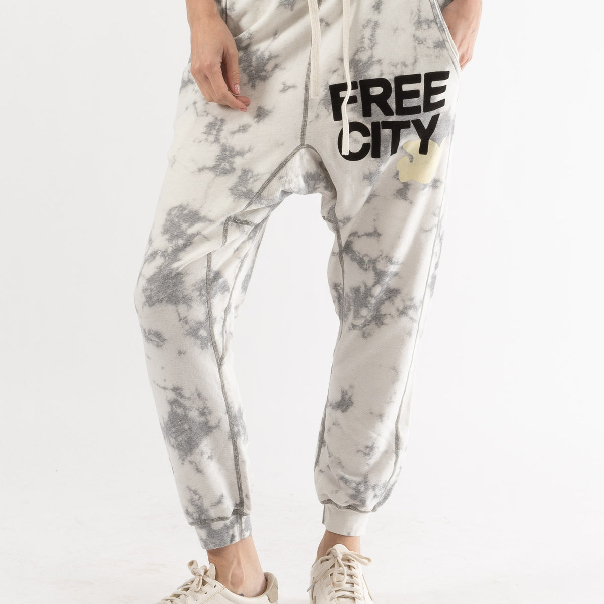 Bleach Grey Sweatpants Gray Bleached Sweatpants FREE CITY Super