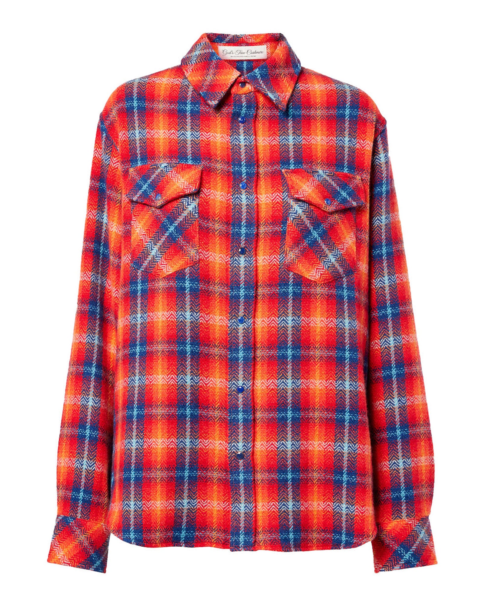 Chemise en cachemire tartan