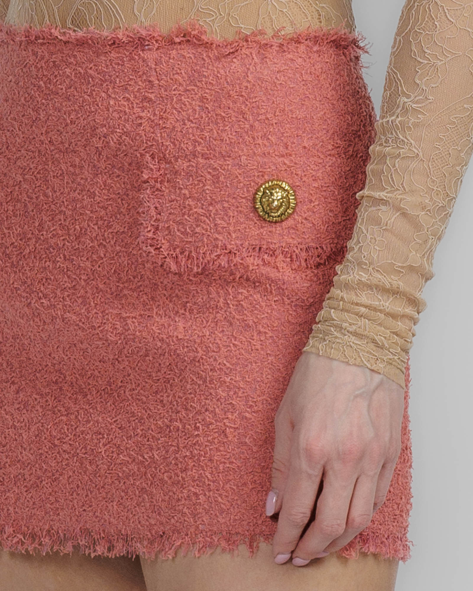 2 Pocket Tweed Short Skirt