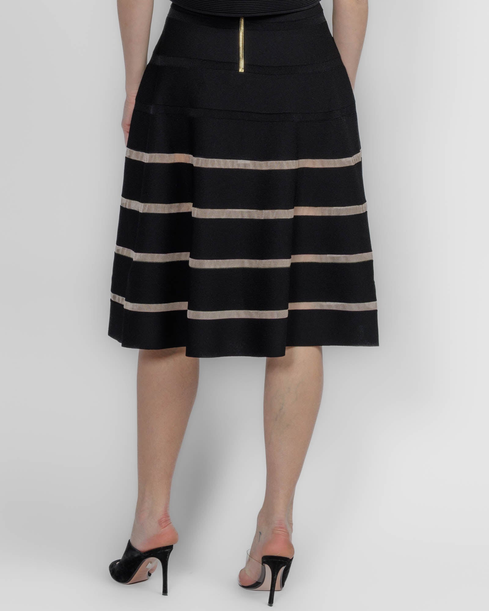 Stripe Flare Skirt
