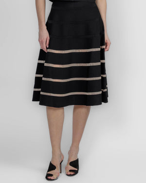 Stripe Flare Skirt