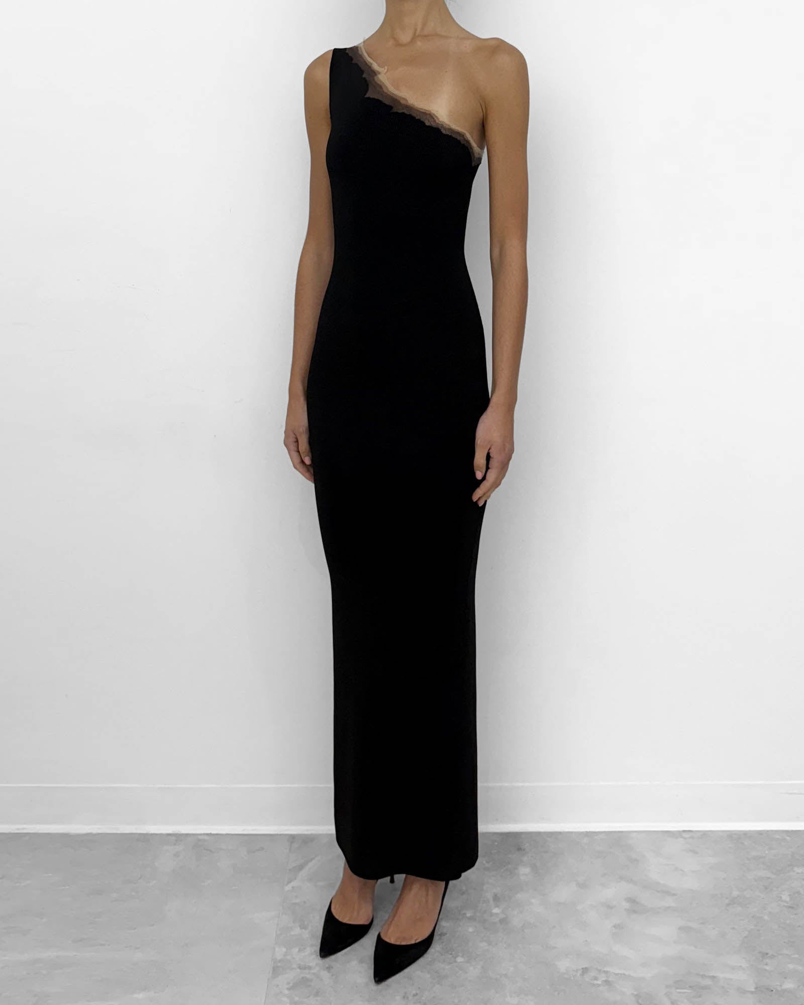 Flame One Shoulder Maxi Dress