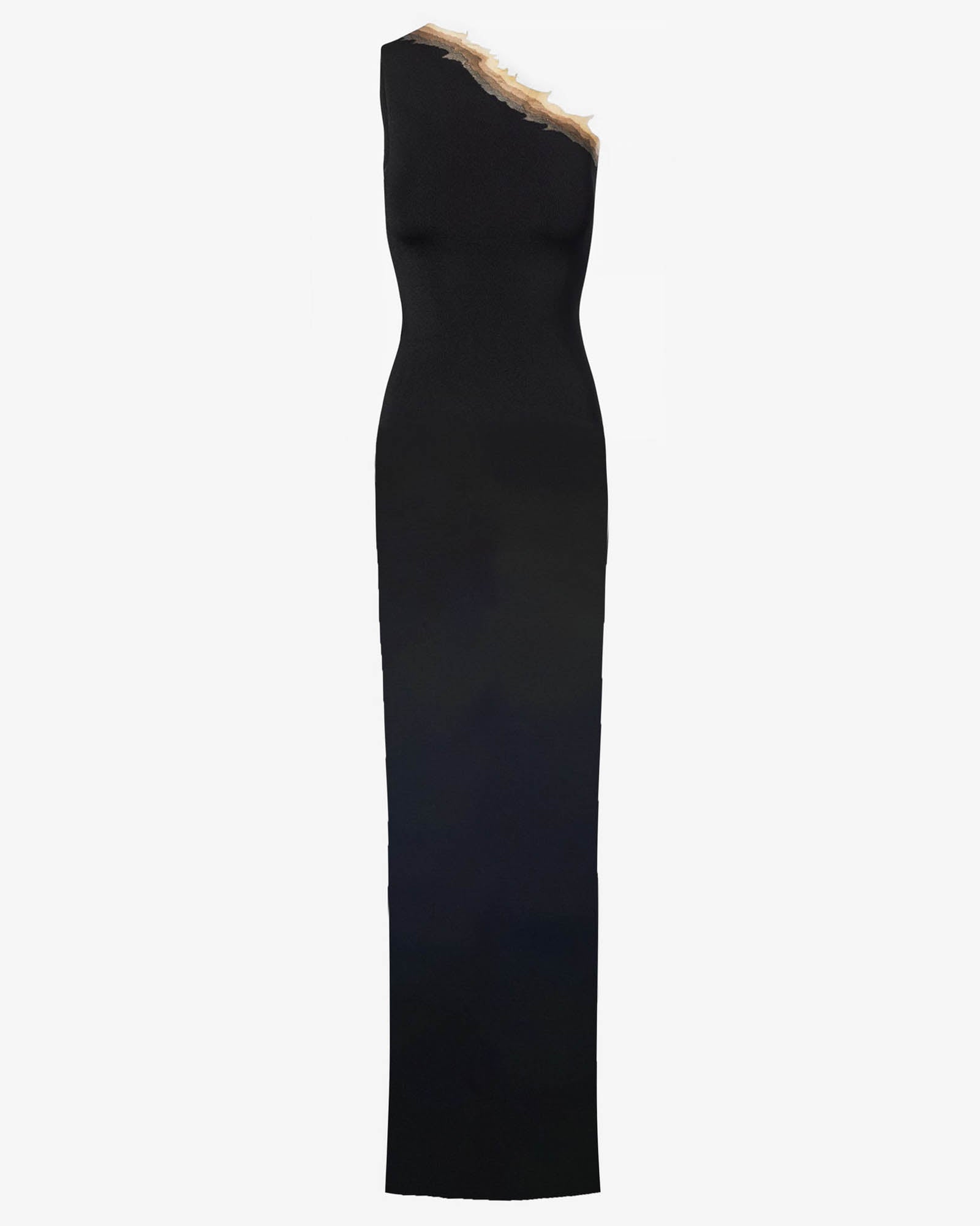 Flame One Shoulder Maxi Dress