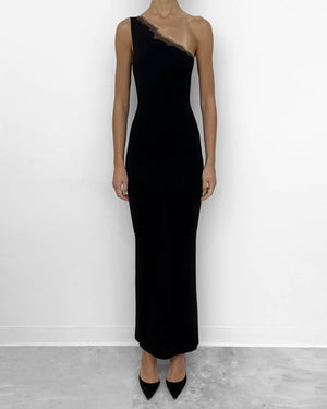 Flame One Shoulder Maxi Dress