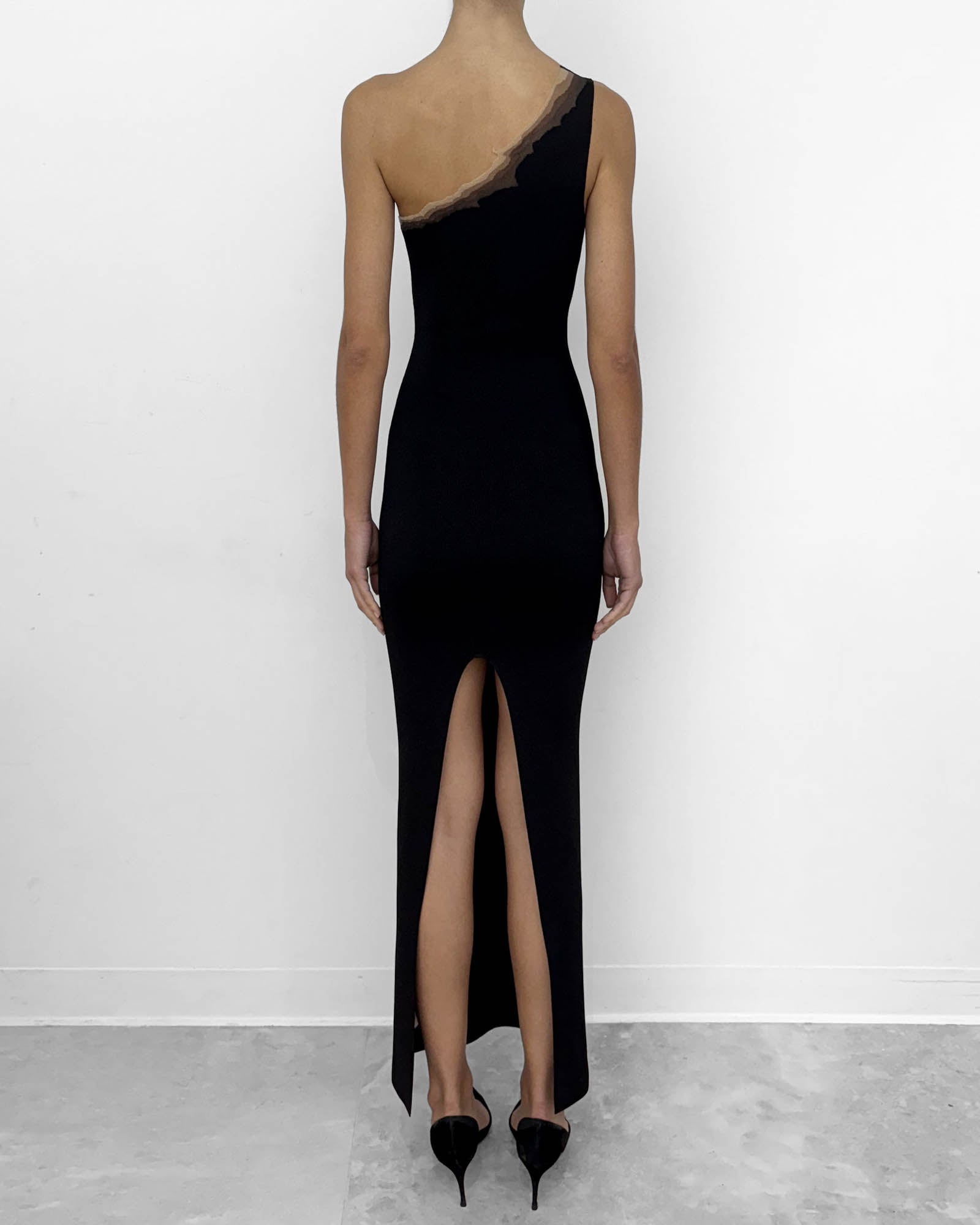Flame One Shoulder Maxi Dress
