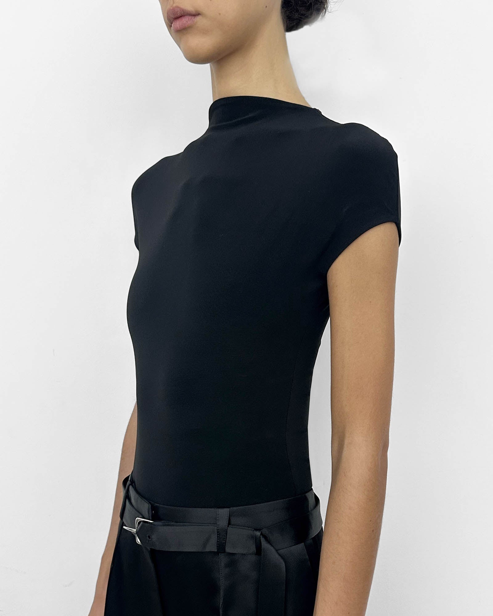 Logo Semi-Mock Bodysuit