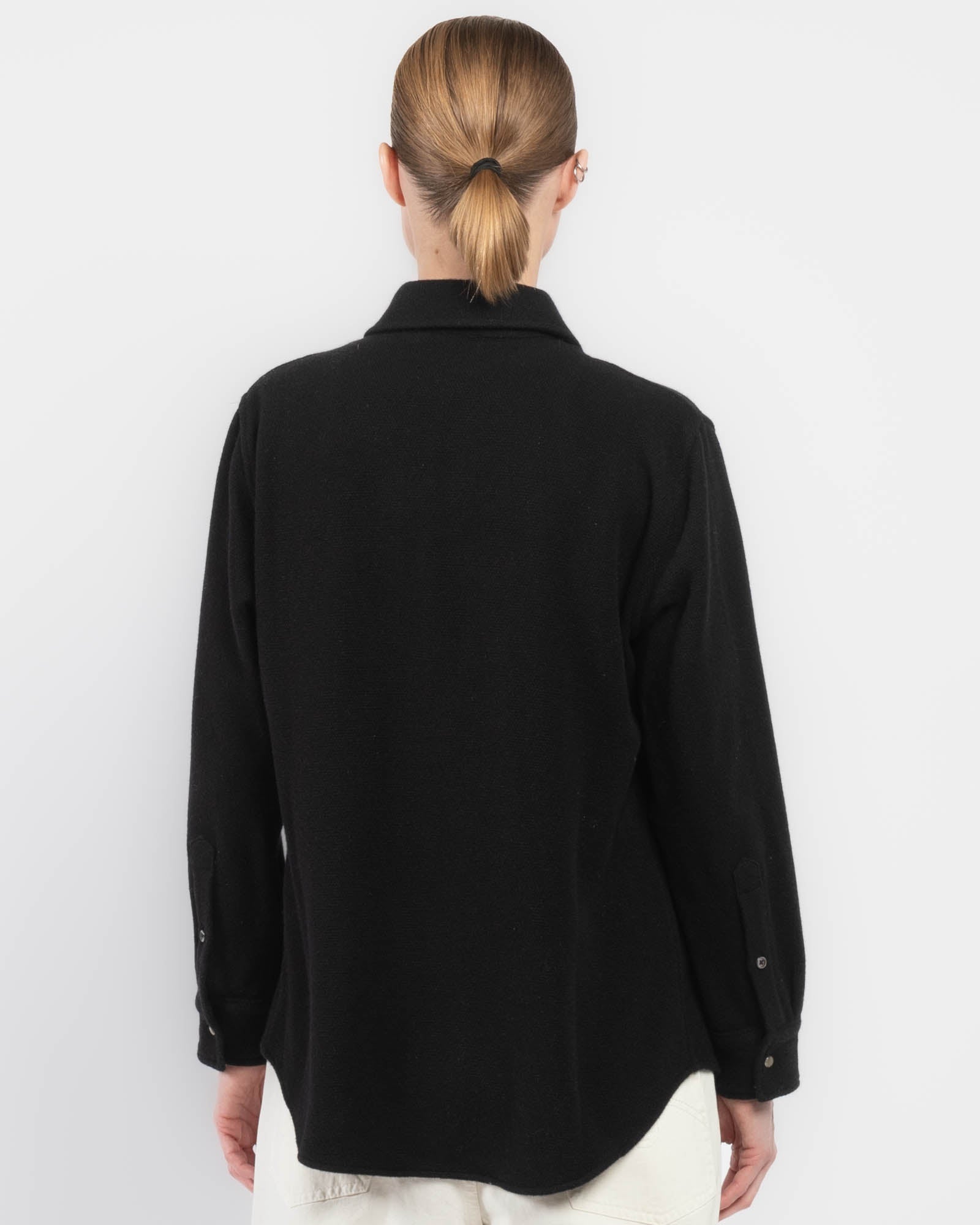 Chemise en cachemire noir