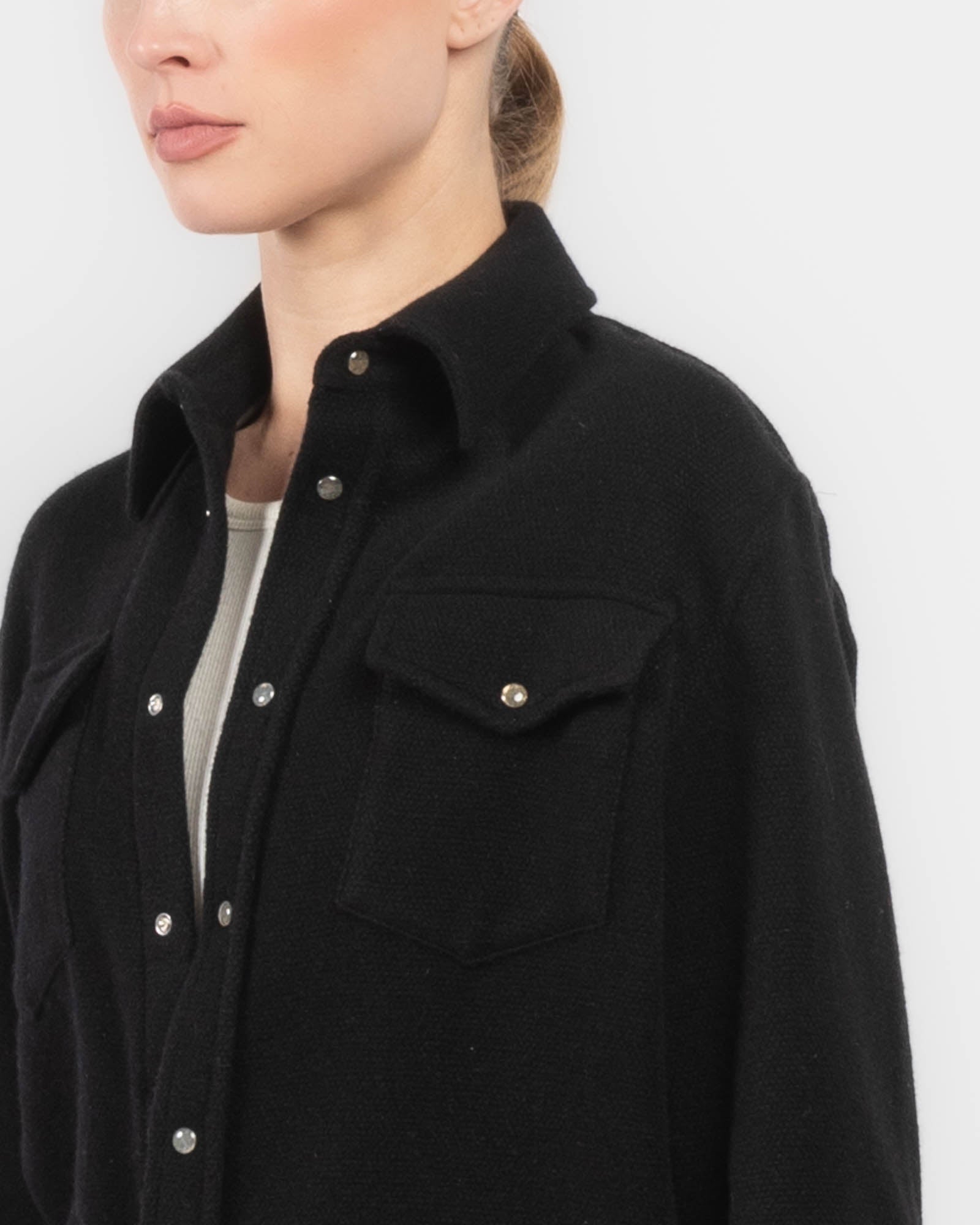 Chemise en cachemire noir