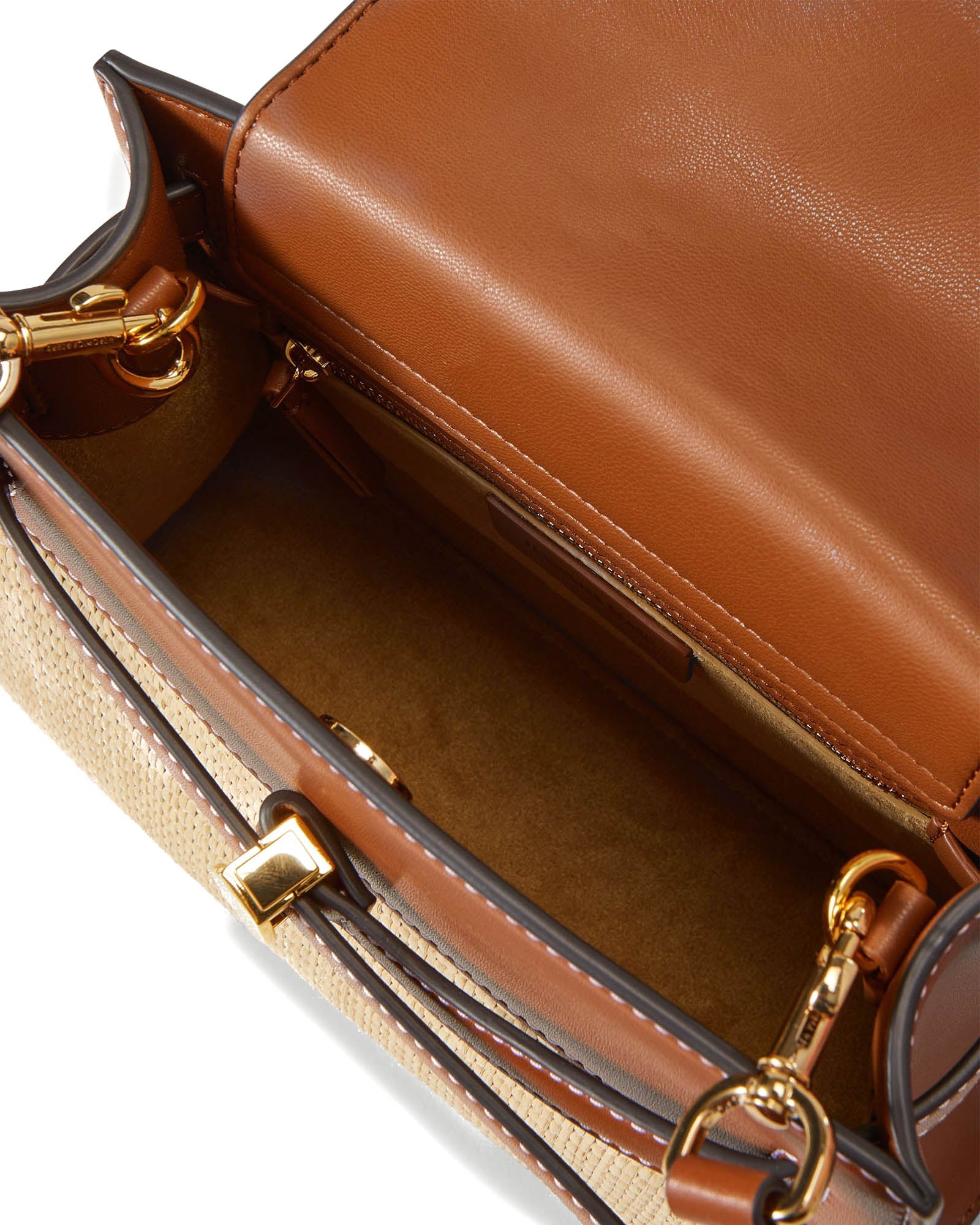 Raffia Dash Top-Handle Bag