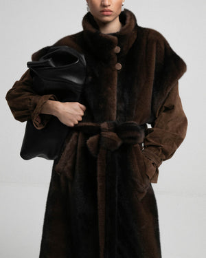 Harper Fur Long Coat