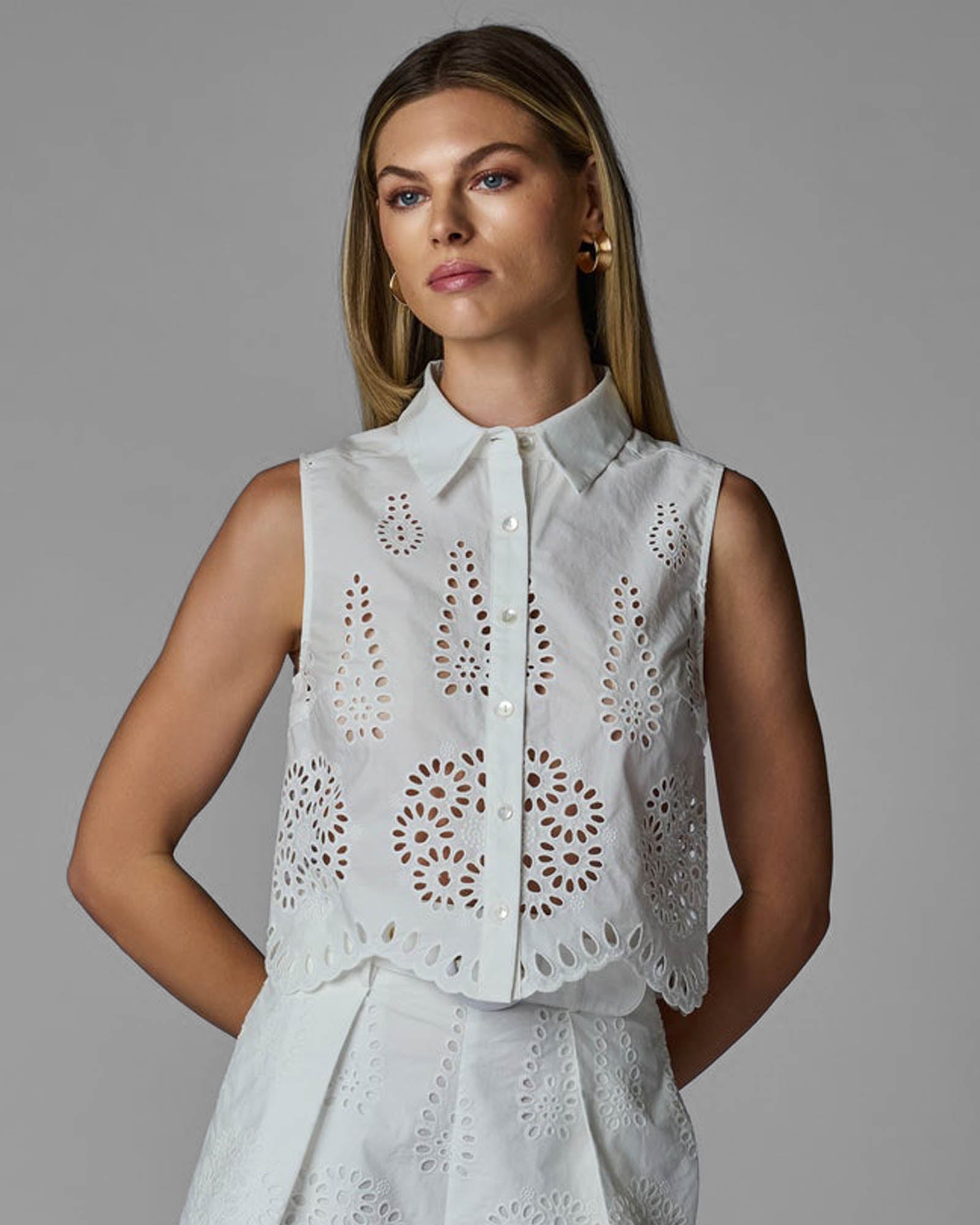 Katja Eyelet Top