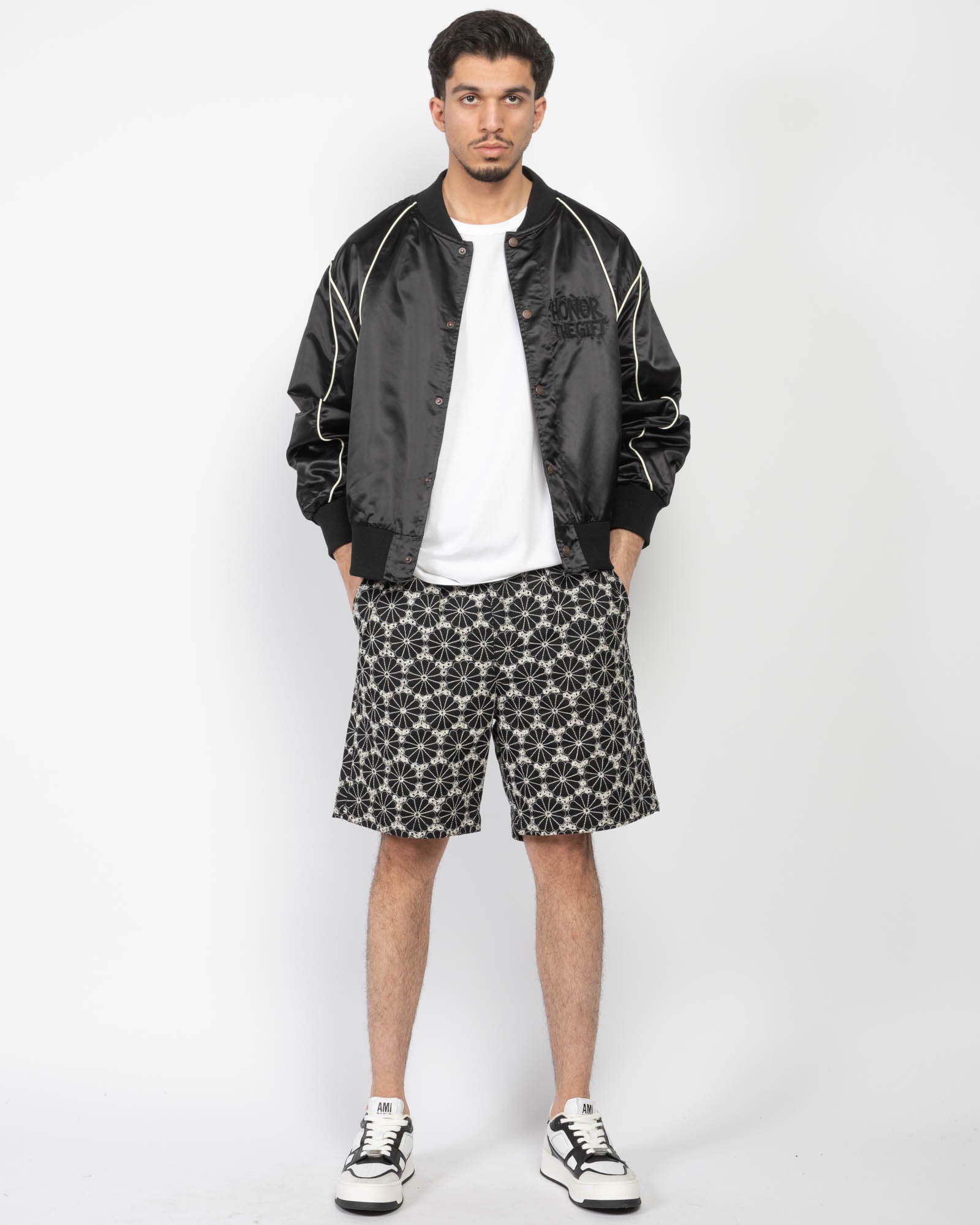 Blouson aviateur en satin