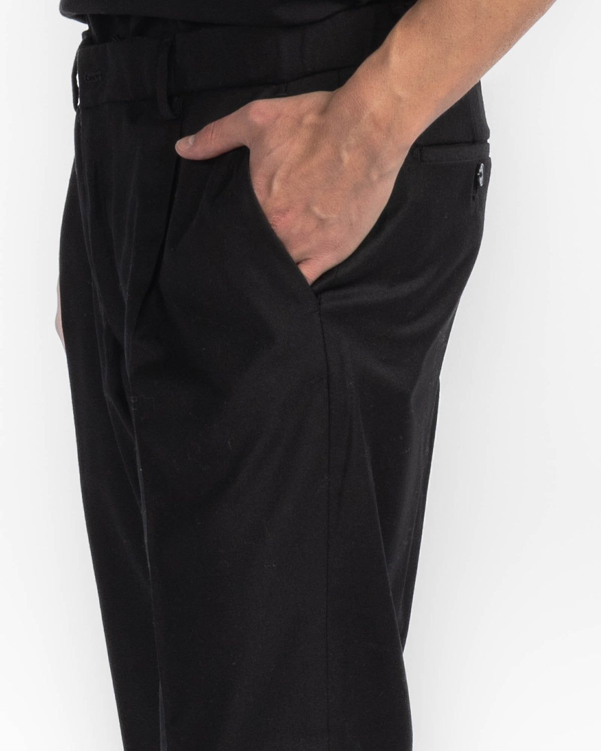 Wool Hidden Drawstring Pant