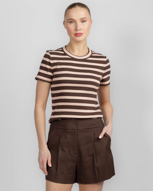 Pruitt Striped Ribbed T-Shirt