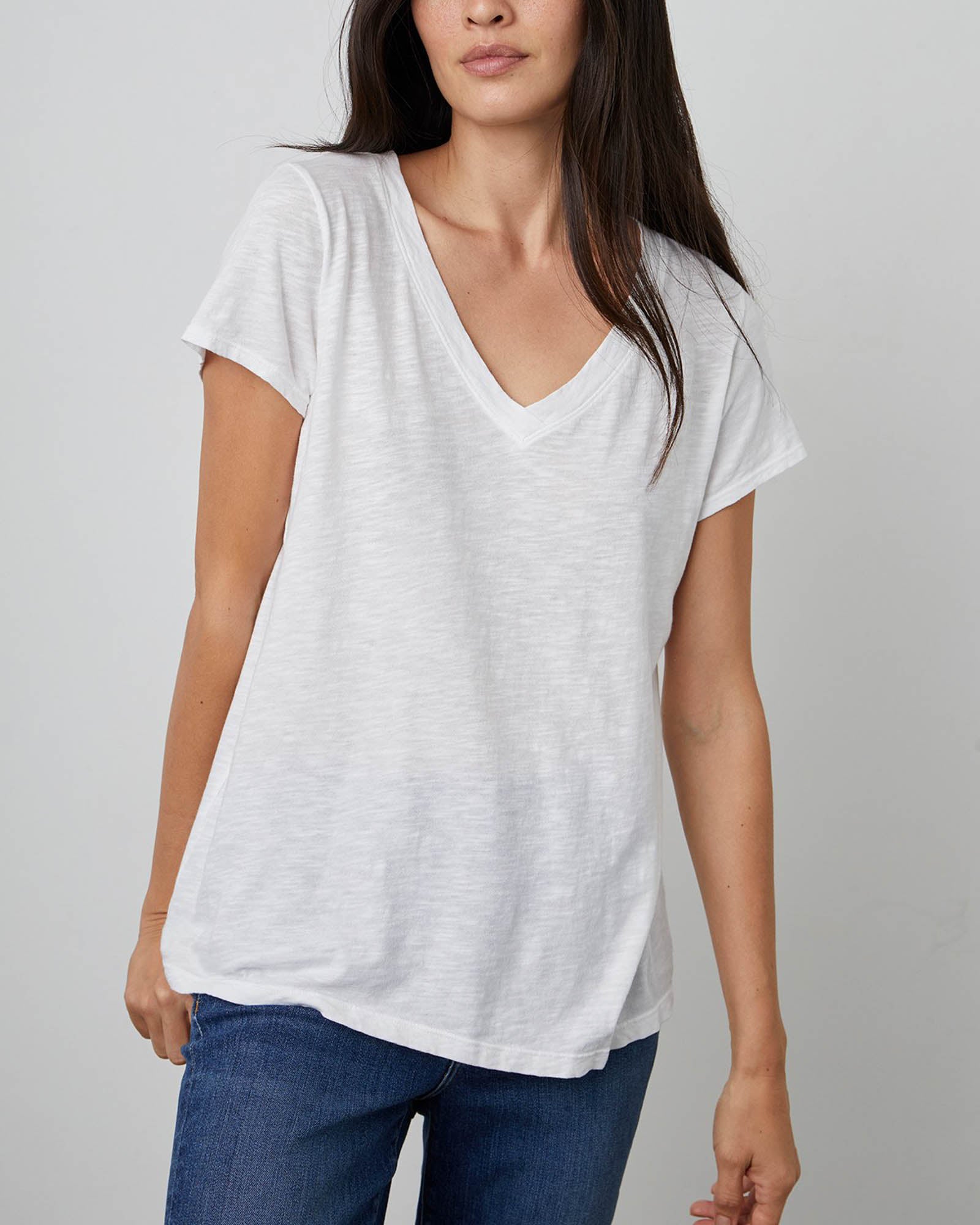 City Slub V-Neck T-Shirt
