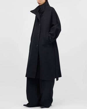 Stand Collar Long Coat