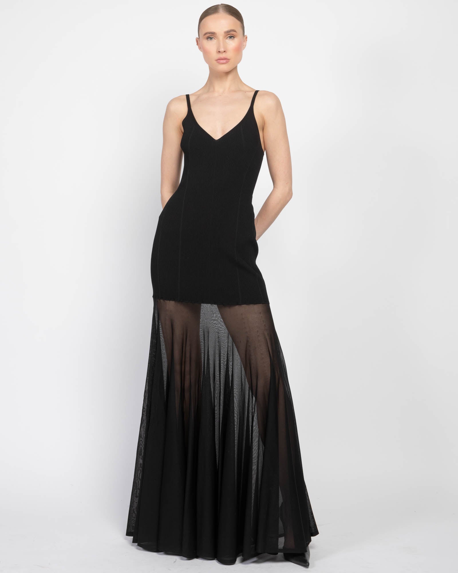 Robe en tricot côtelé