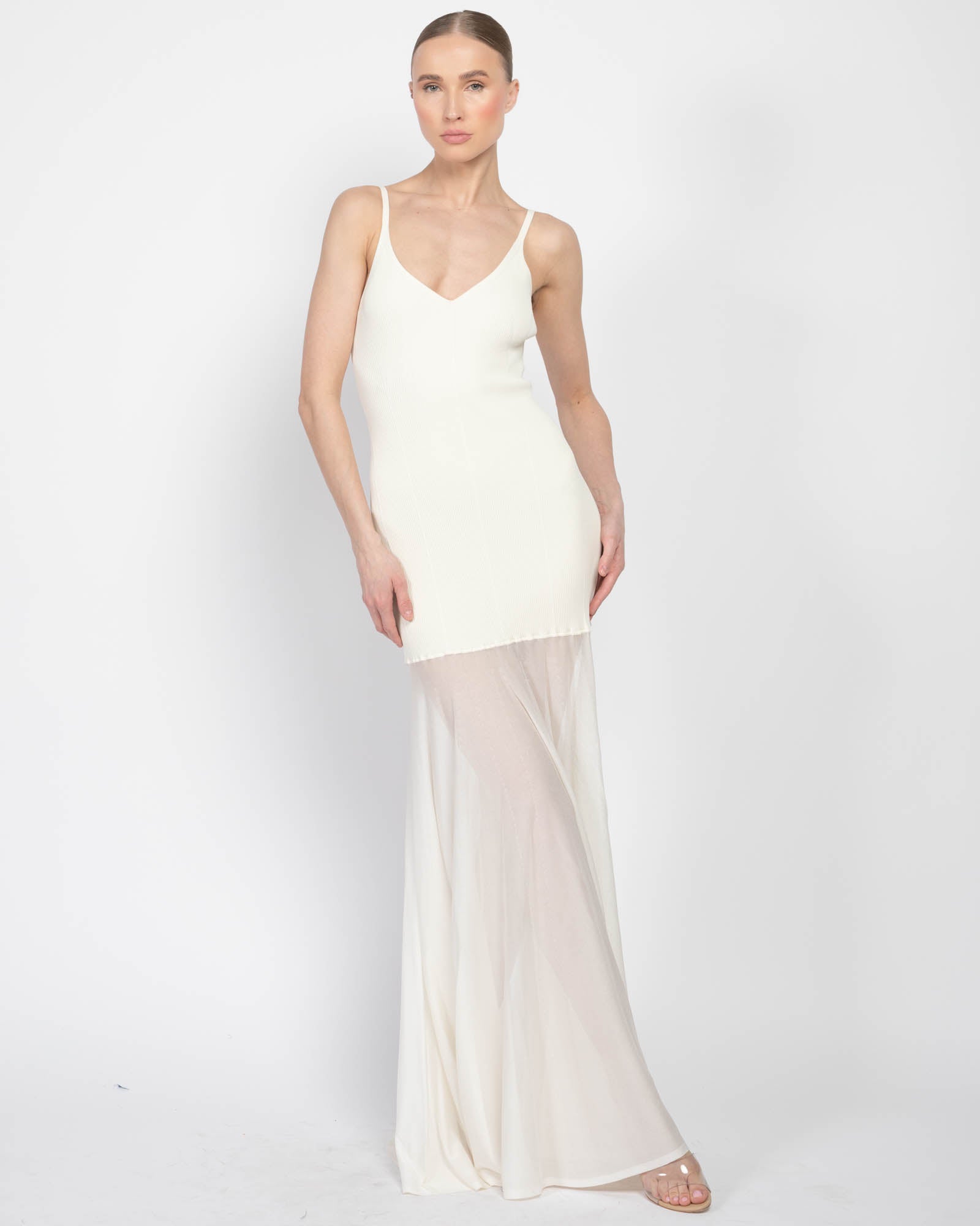 Robe en tricot côtelé