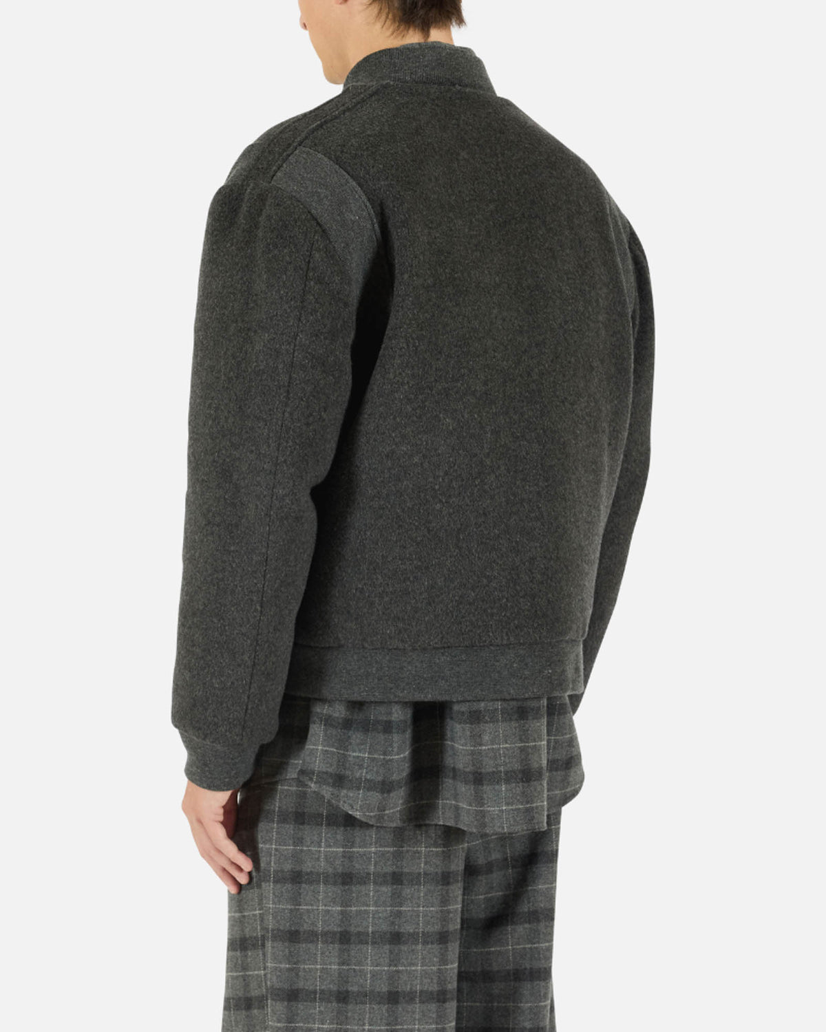 Wool Rib Varsity Jacket