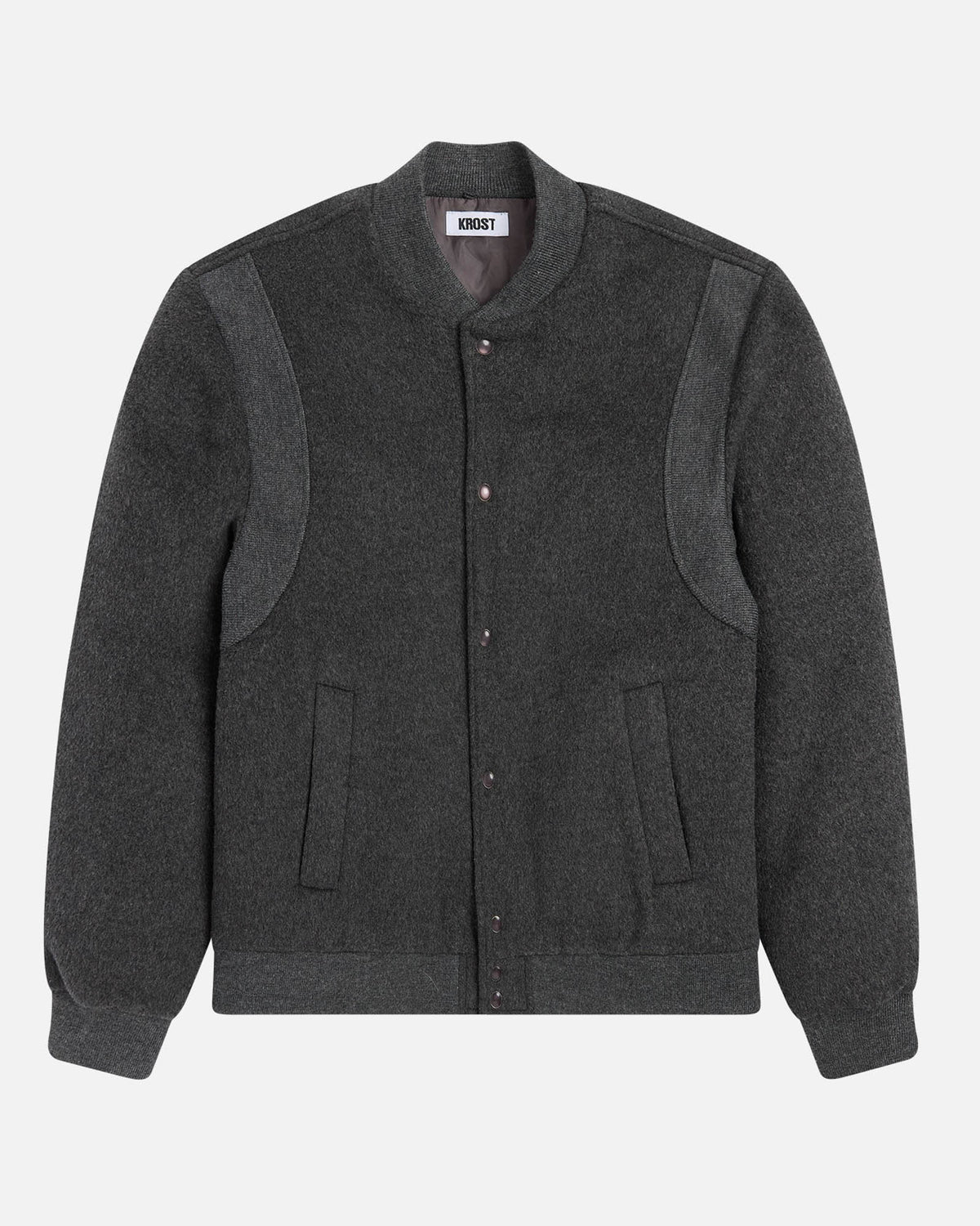Wool Rib Varsity Jacket