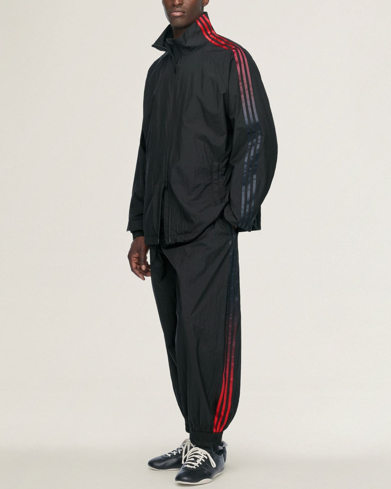 Gradient 3 Stripe Nylon Track Jacket