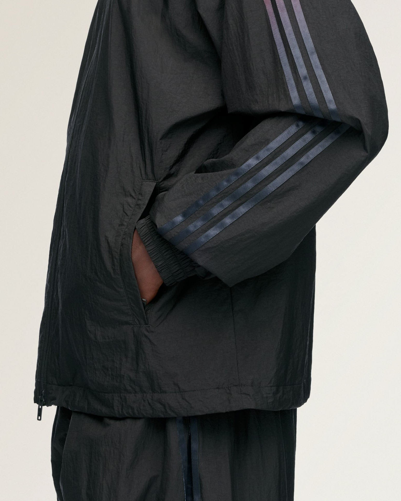 Gradient 3 Stripe Nylon Track Jacket