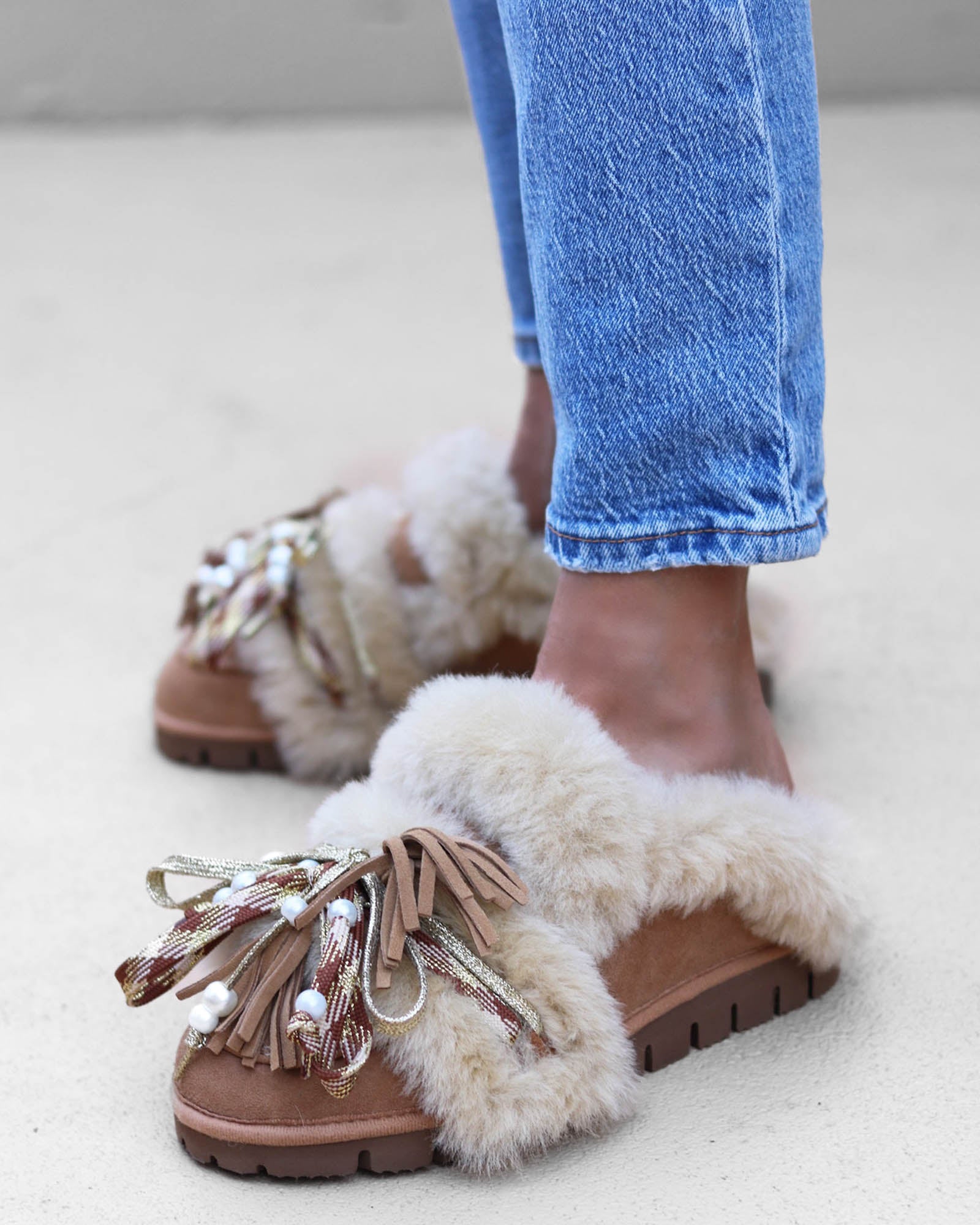 Lola Festive Shearling Loafers