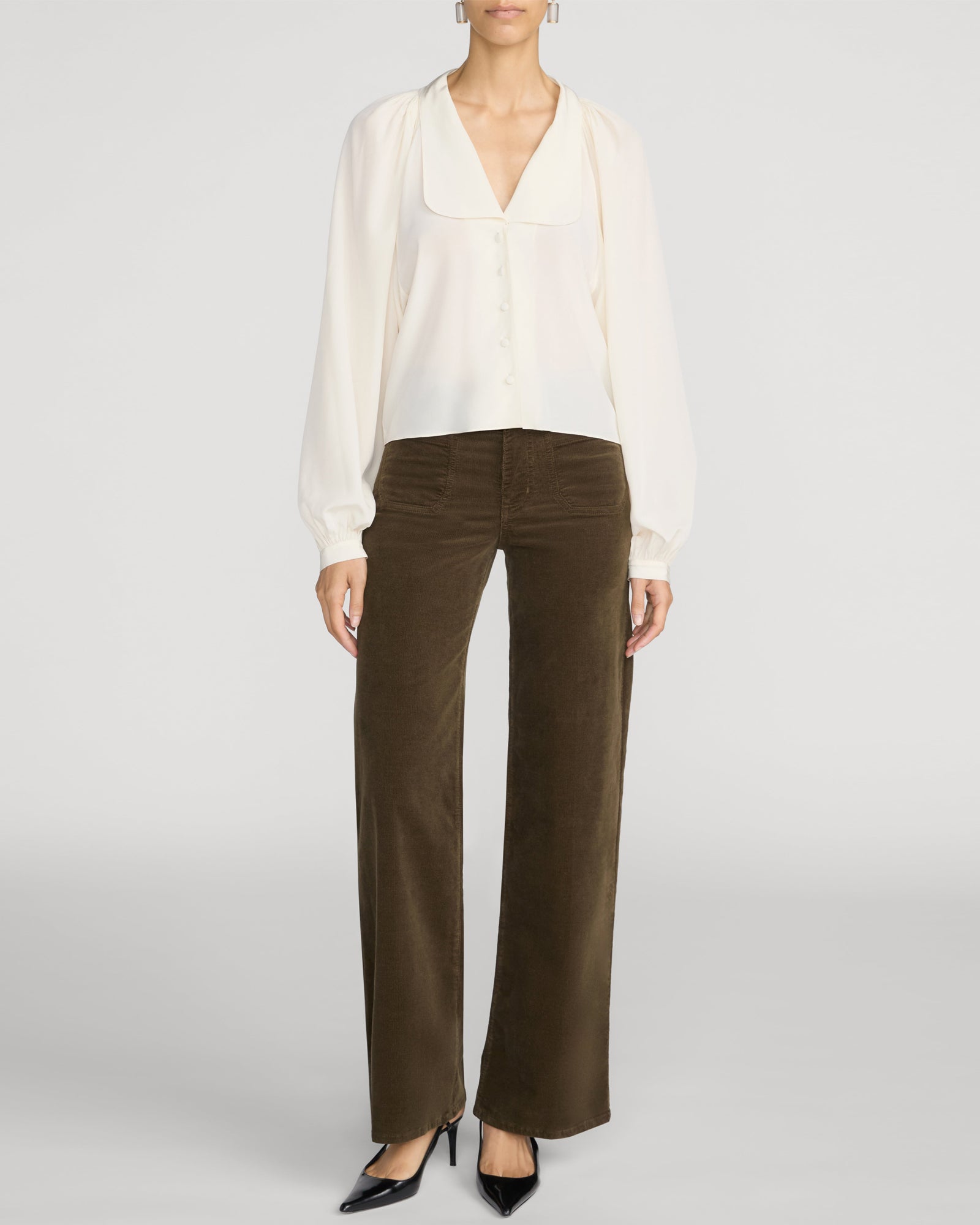 Le Slim Palazzo Modernist Pocket Corduroy