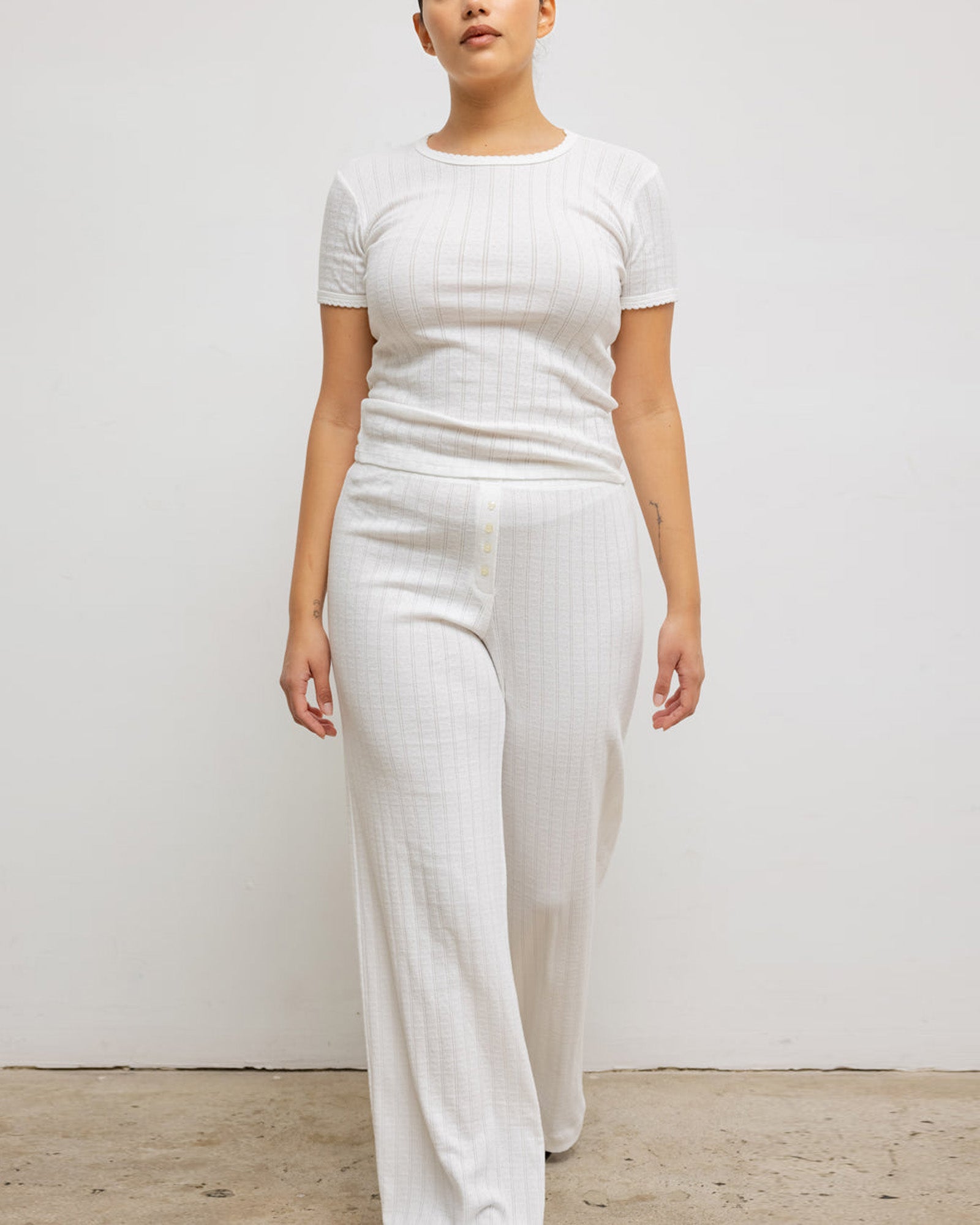 Pointelle Slim Fit Tee