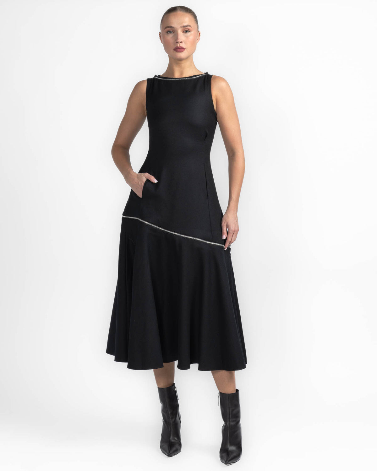Zip Panel Dress