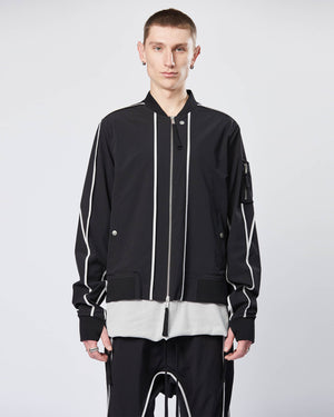 Veste à rayures contrastées