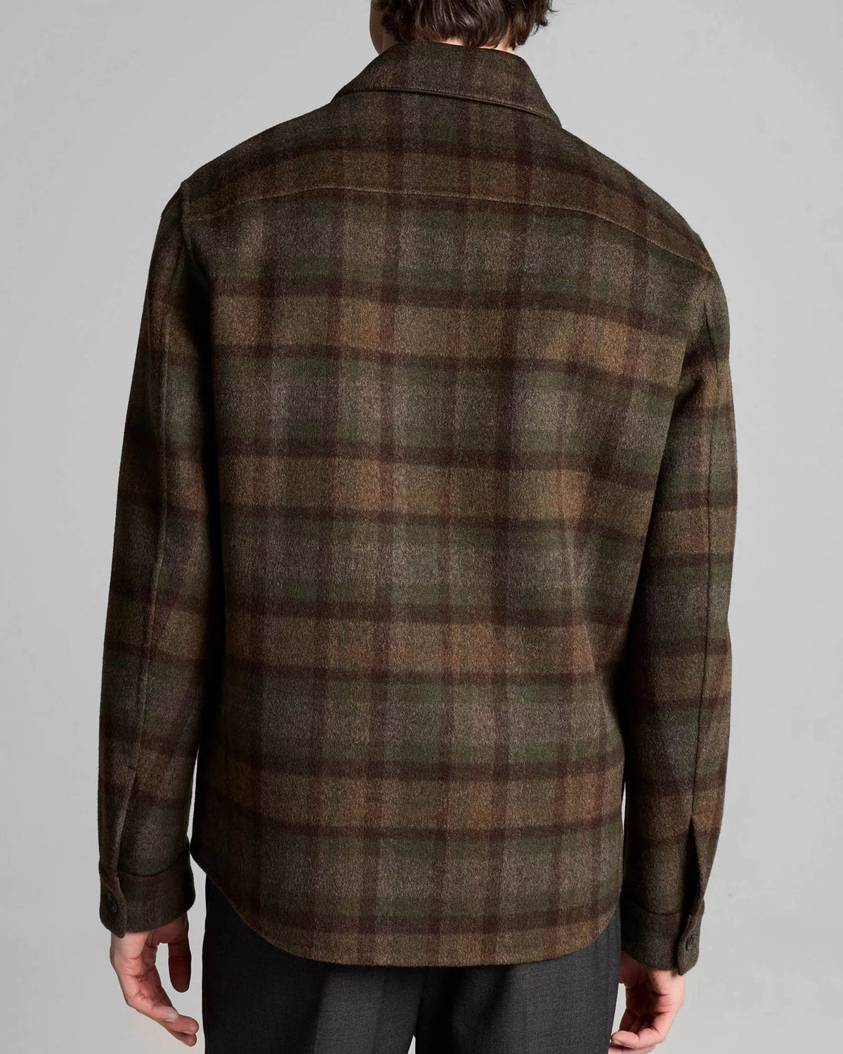 Plaid Split Shirt Jacket