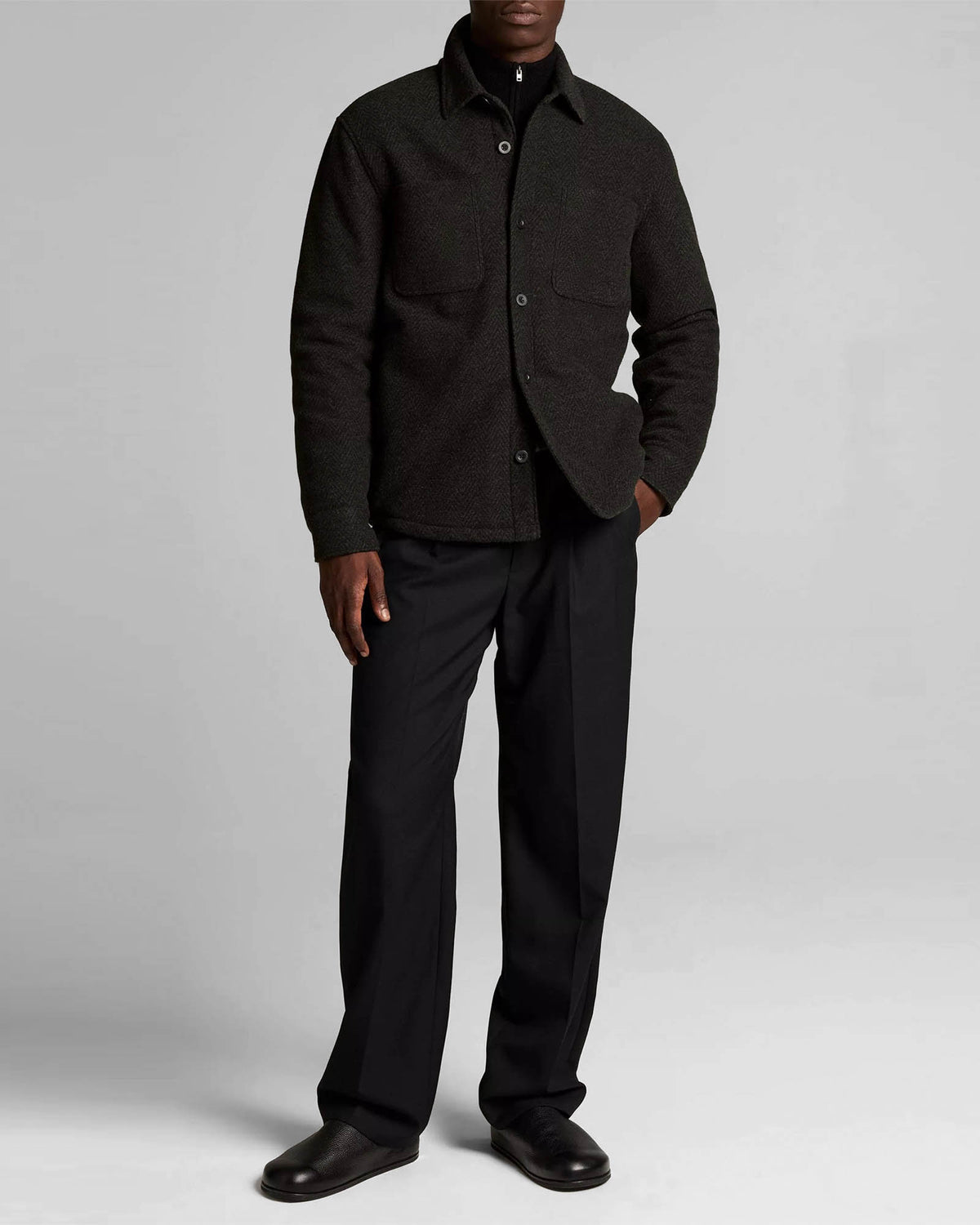 Herringbone Shirt Jacket